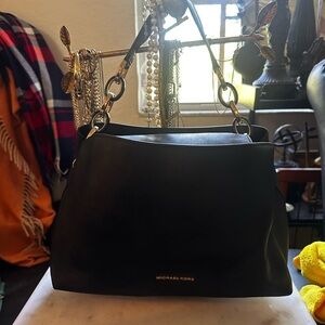 Michael Kors Black Portia Saffiano